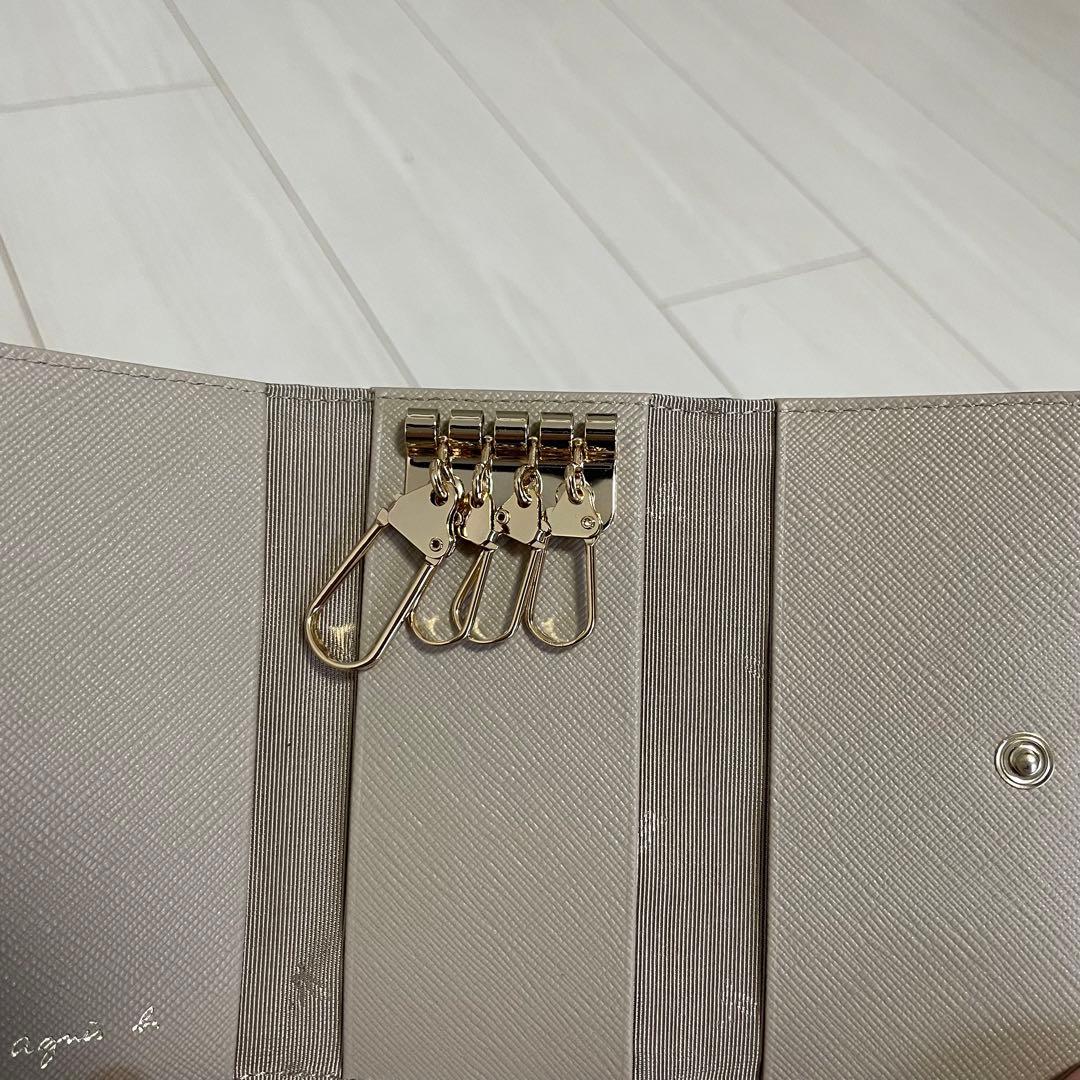 agnesbアニエスベー　キーケース　未使用　ブラック　牛革　0236-VCK8