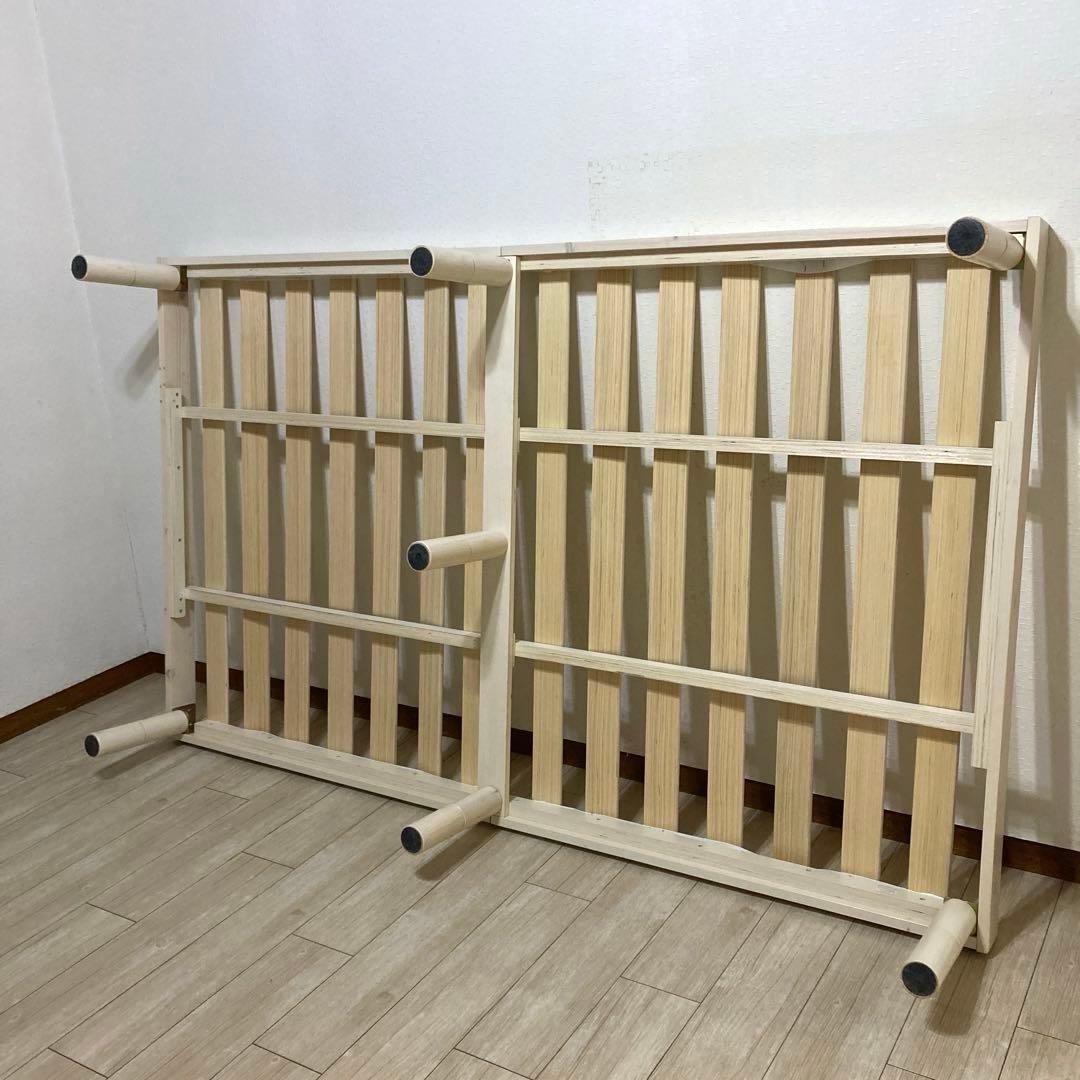 【自社配送エリア限定販売】オンラインショップ製品すのこベッドフレームSDサイズ