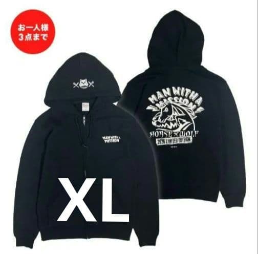 MAN WITH A MISSION　2026干支ロゴパーカー（ブラック）XL