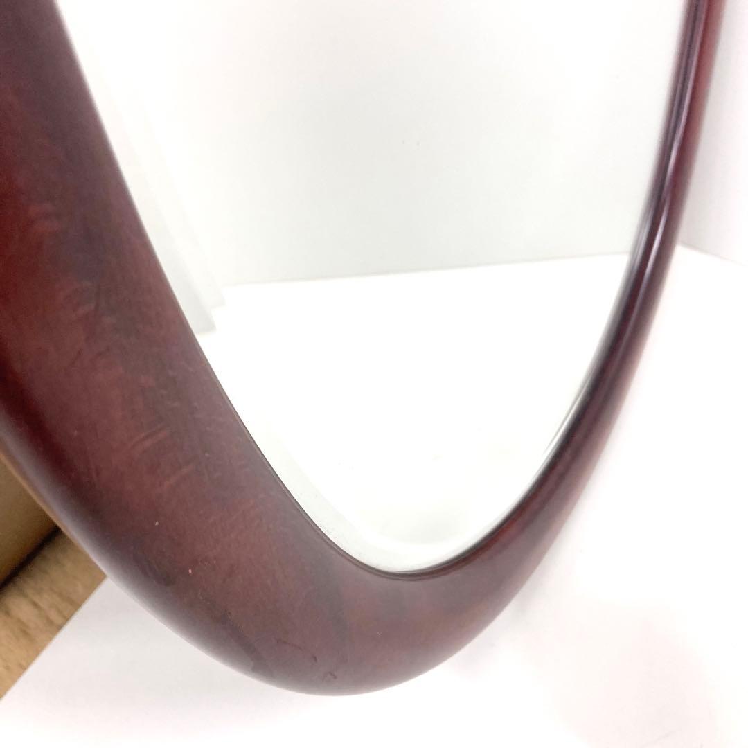 希少 オールドカリモク karimoku オーバル ウォールミラー 壁掛け鏡