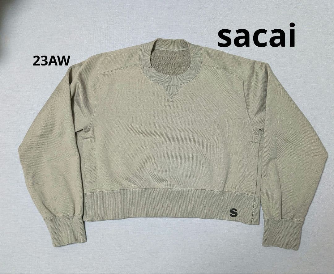 美品ꕤ23AW【sacai】Sピンズ付きプルオーバースウェット