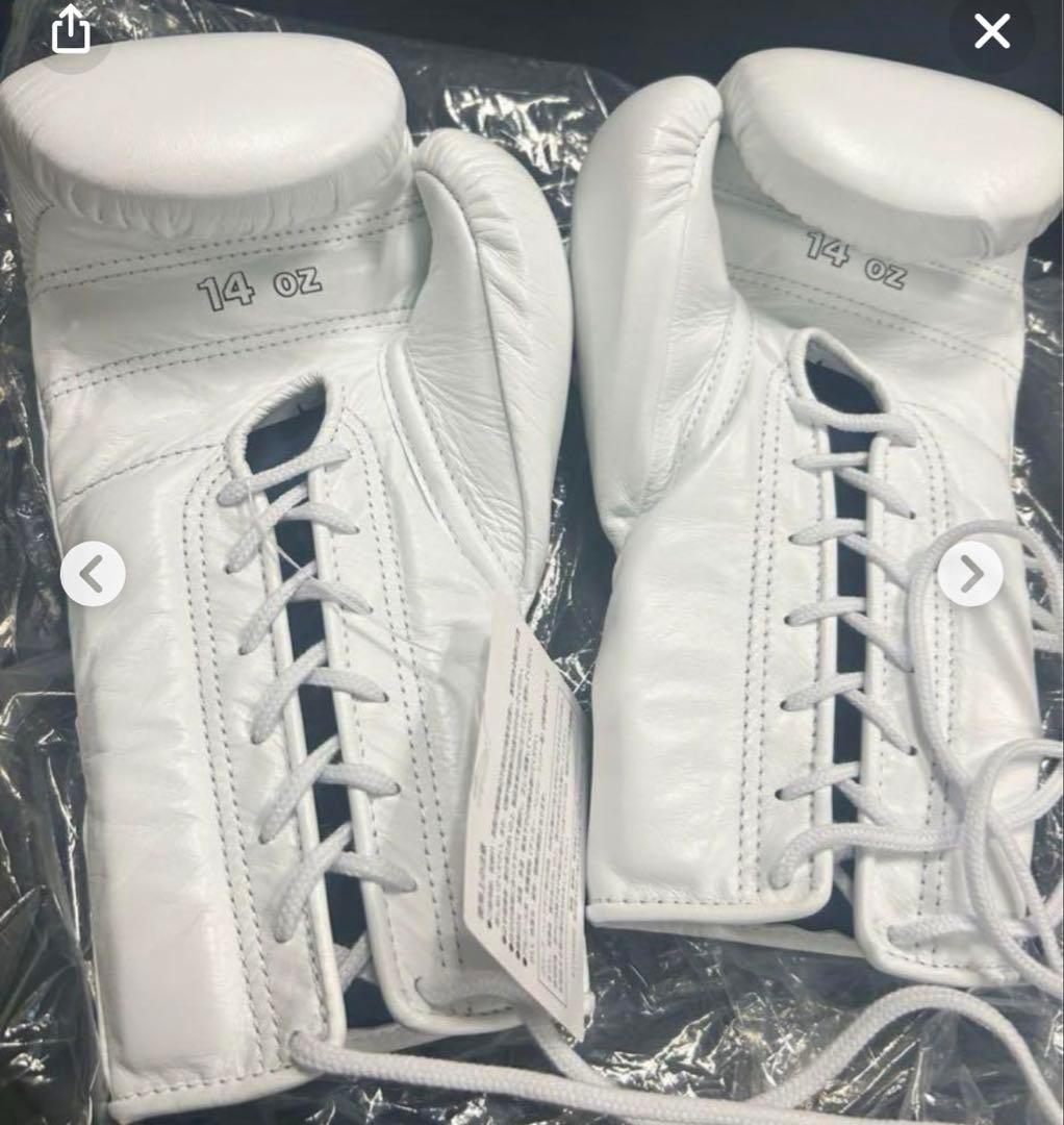 Winning ボクシンググローブ MS-500 14 oz 白　紐式