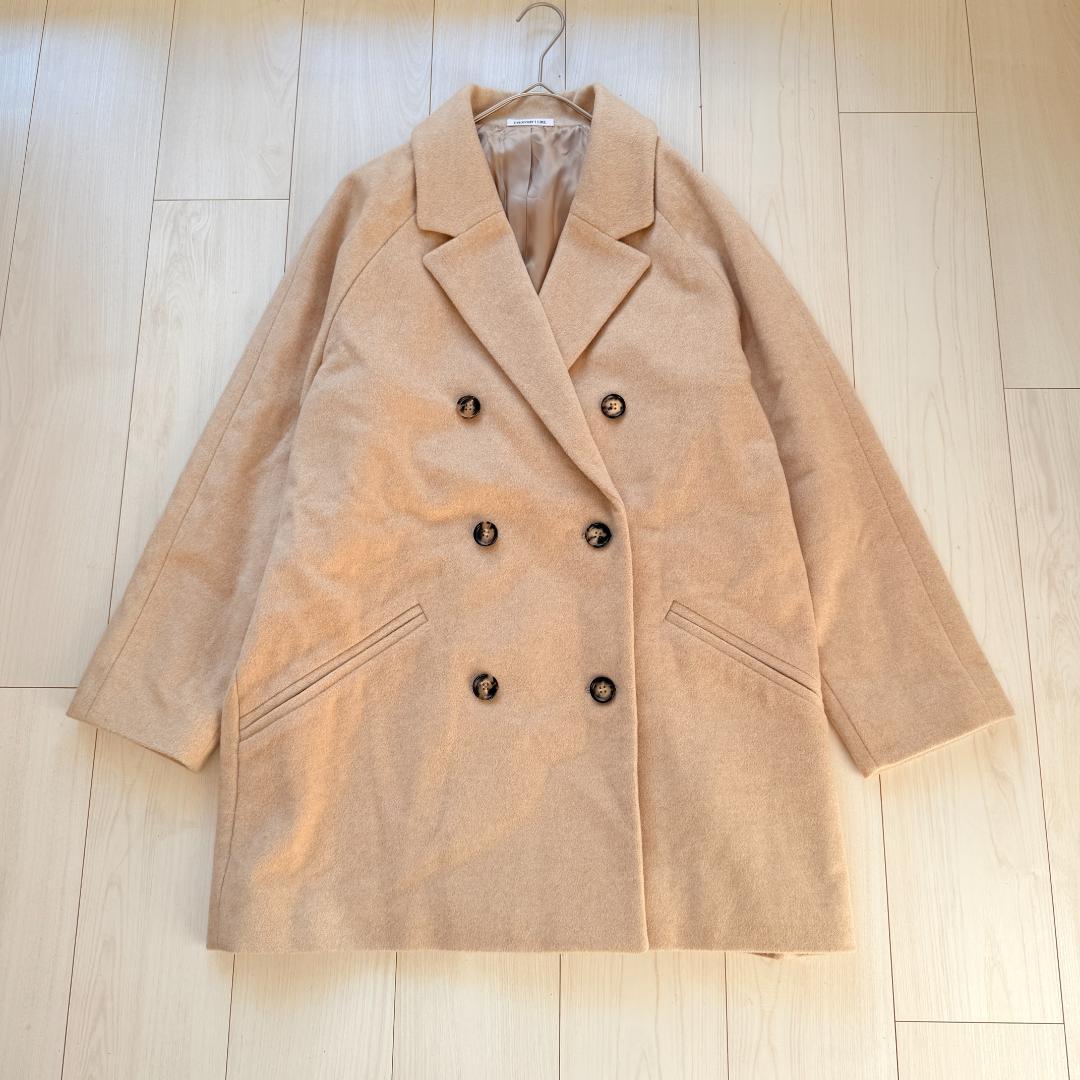 美品　ドゥーズィエムクラス　Short Double コートカシミヤ　ベージュ