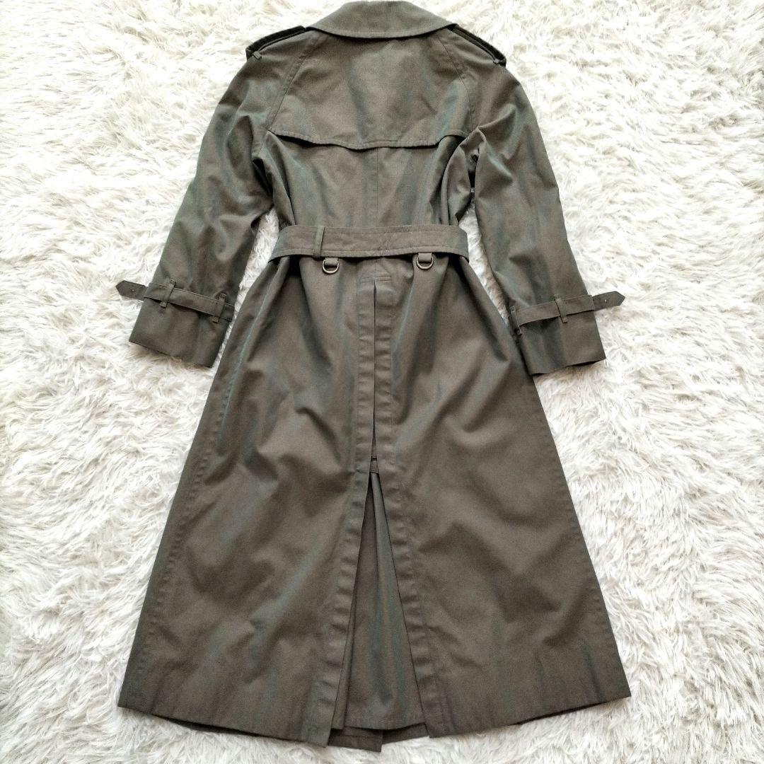 バーバリー トレンチコート ロング丈 ベルト付き 白タグ 玉虫色 S