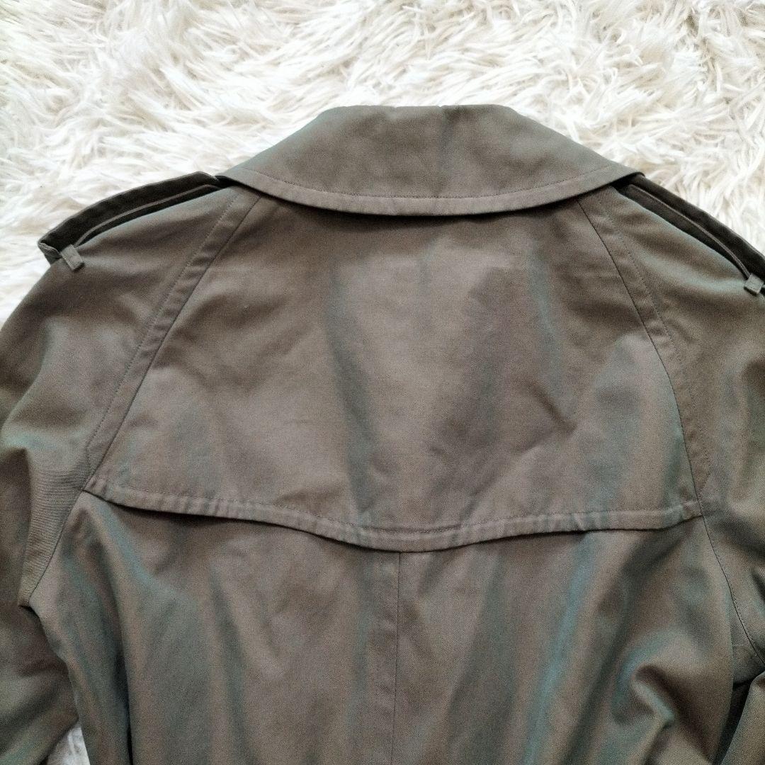 バーバリー トレンチコート ロング丈 ベルト付き 白タグ 玉虫色 S