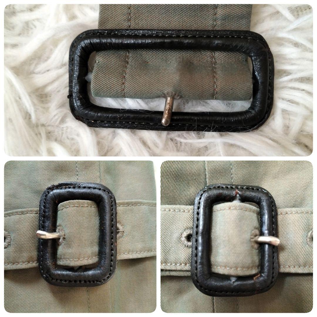 バーバリー トレンチコート ロング丈 ベルト付き 白タグ 玉虫色 S