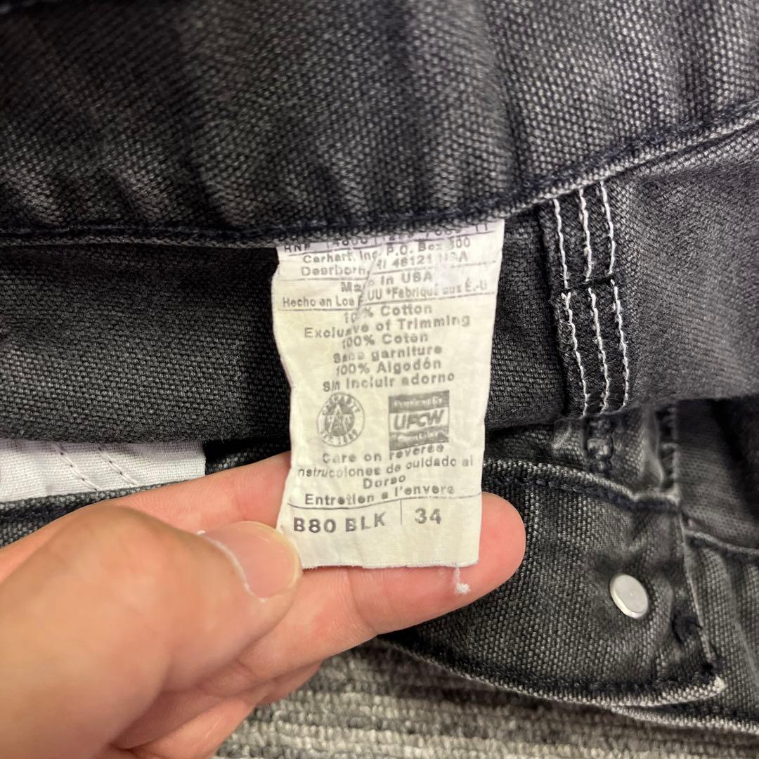 90s carhartt ダブルニーショーツ ブラック サイズ34