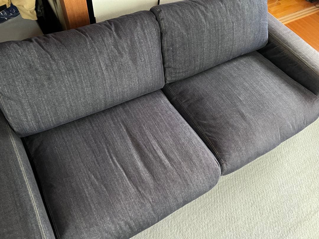 無印良品　ソファ　ワイドアーム　ダウンフェザーポケットコイルクッション