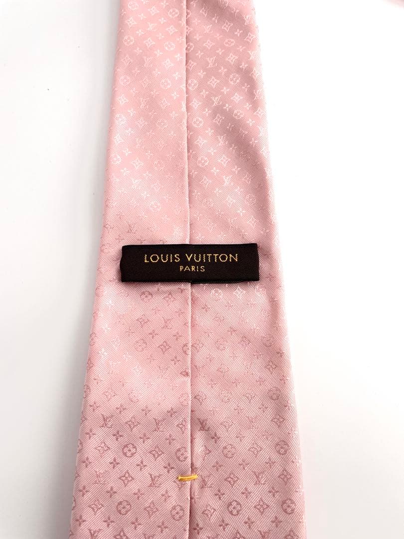美品 ルイヴィトン ネクタイ ハイブランド モノグラム ピンク 高級