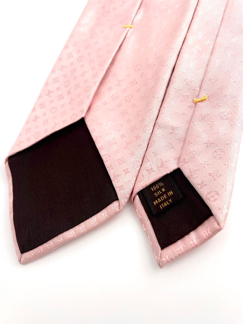 美品 ルイヴィトン ネクタイ ハイブランド モノグラム ピンク 高級