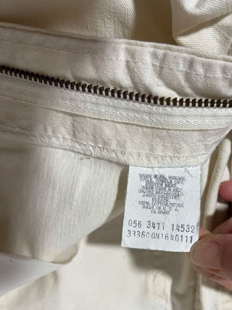 70s USA製 Lee ホワイトカーゴパンツ