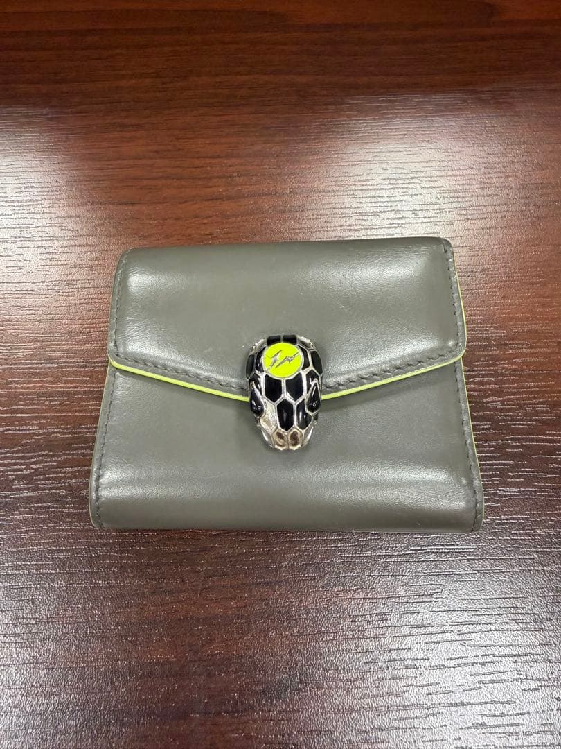BVLGARI FRGMT 三つ折り財布 グレー