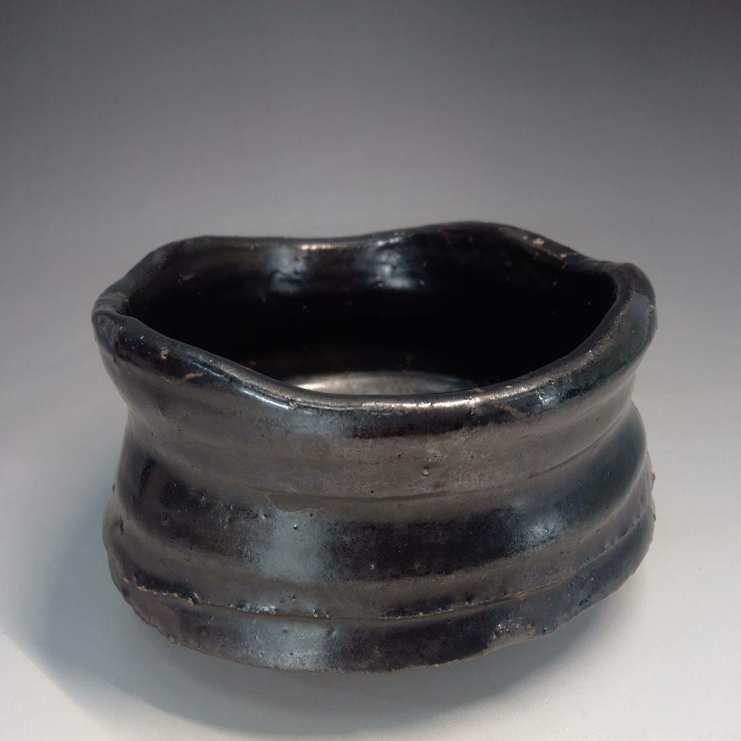 織部　茶碗　黒織部