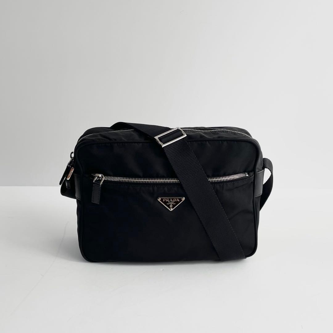 【極美品〜美品】プラダ ショルダーバッグ カメラバッグ ナイロン×レザー
