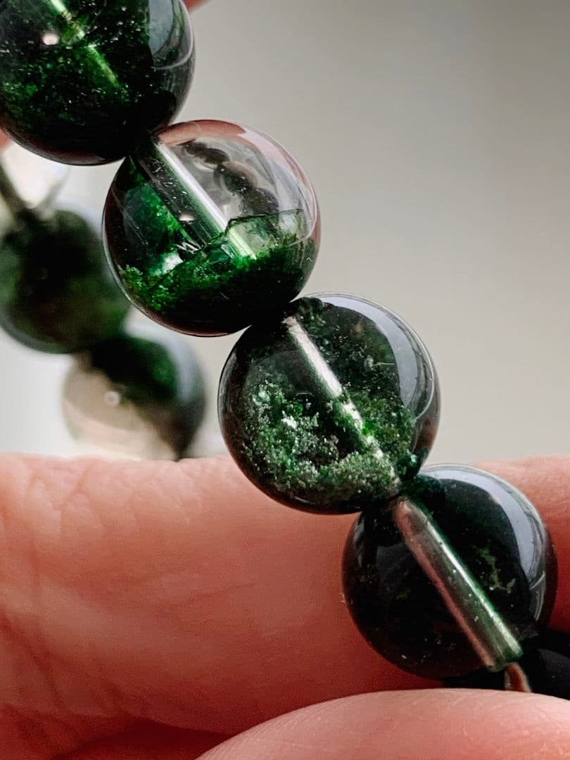 虹◆グリーンガーデンクォーツ 庭園水晶 12ミリ K00690