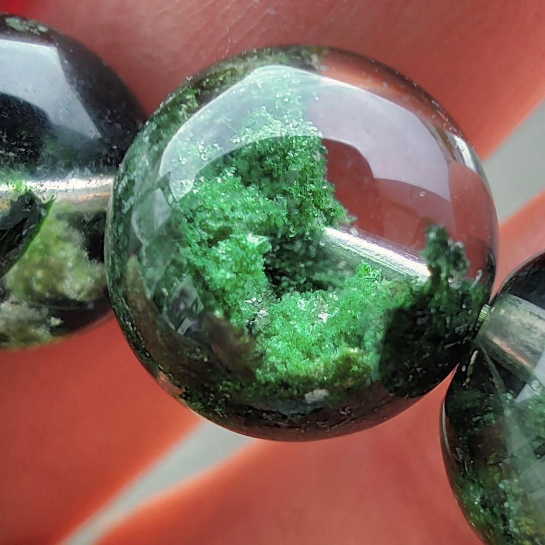 虹◆グリーンガーデンクォーツ 庭園水晶 12ミリ K00690