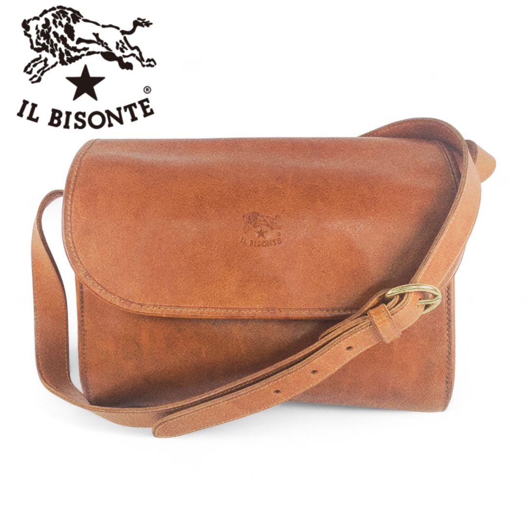 IL BISONTE ブラウンショルダーバッグ