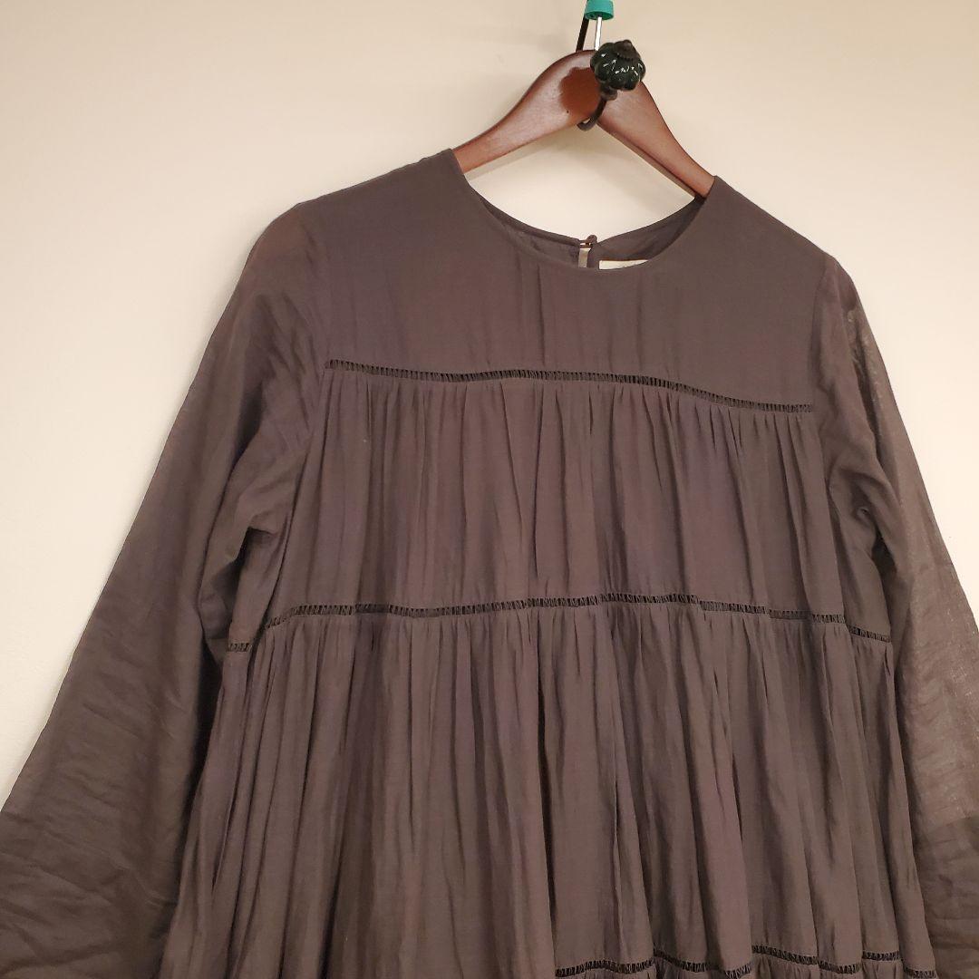 美品✨ヌキテパ アイテム コットンボイルティアードワンピース ドレス