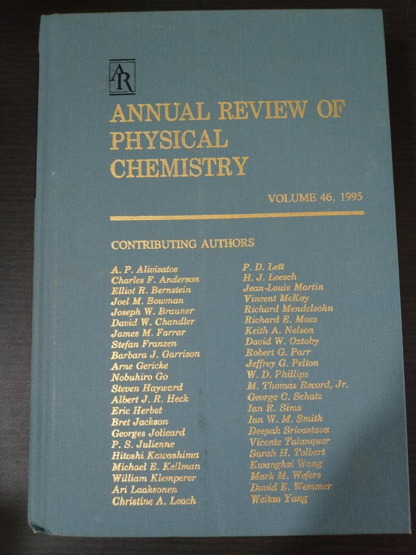 ANNU REV PHYS CHEM v46 1995 物理化学年次学術雑誌