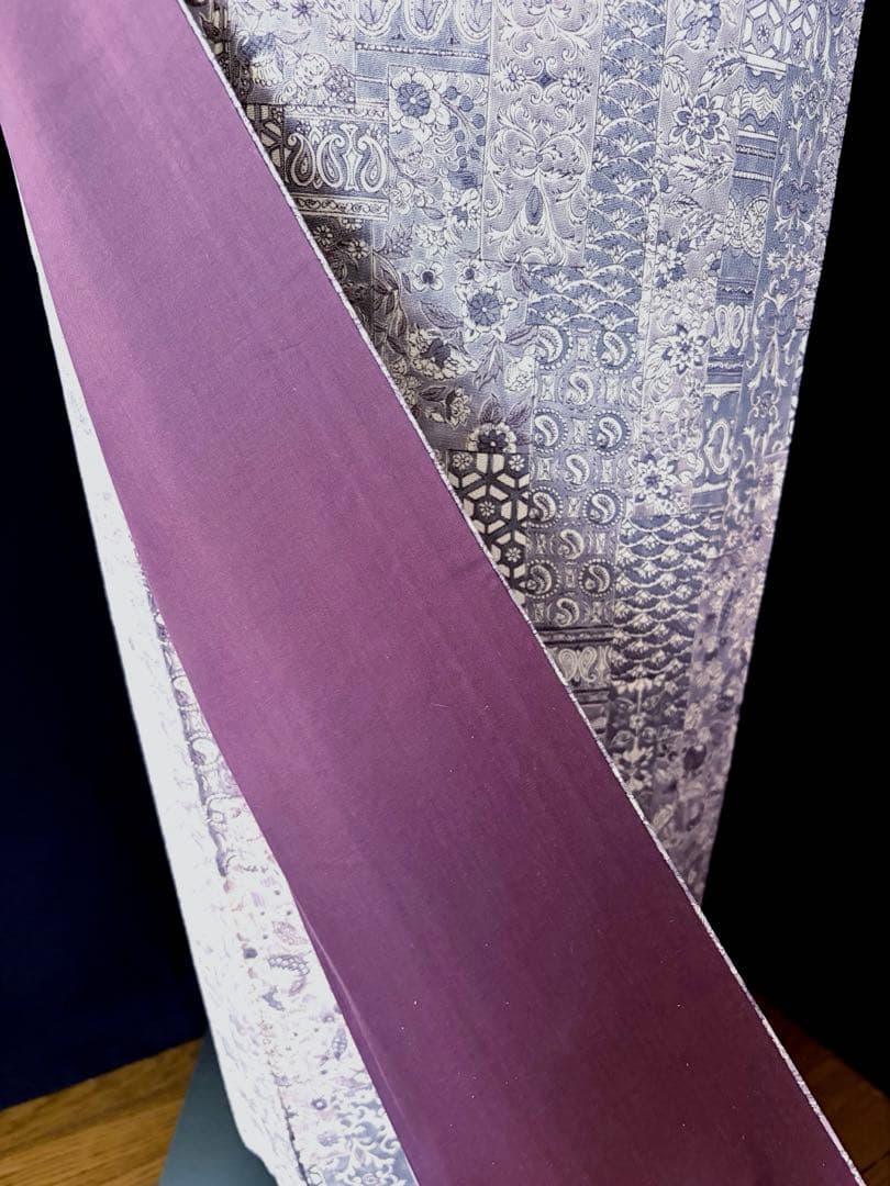 【更紗小紋】更紗切り嵌め　細やかな彫りのさまざまな柄　切り嵌め状に絶妙バランス