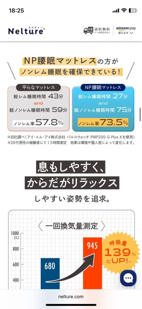 【美品】NP腰眠マットレスNELUD ネルディ　シングル