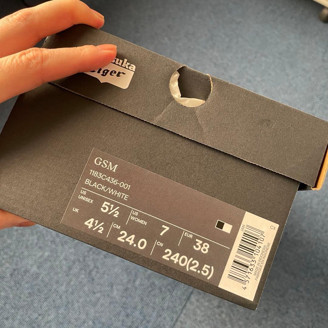 靴 Onitsuka Tiger GSM 24cm BLACK/WHITE