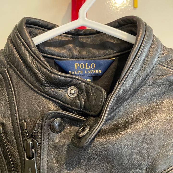【最終出品】★ポロラルフローレン★本革ライダースジャケット140