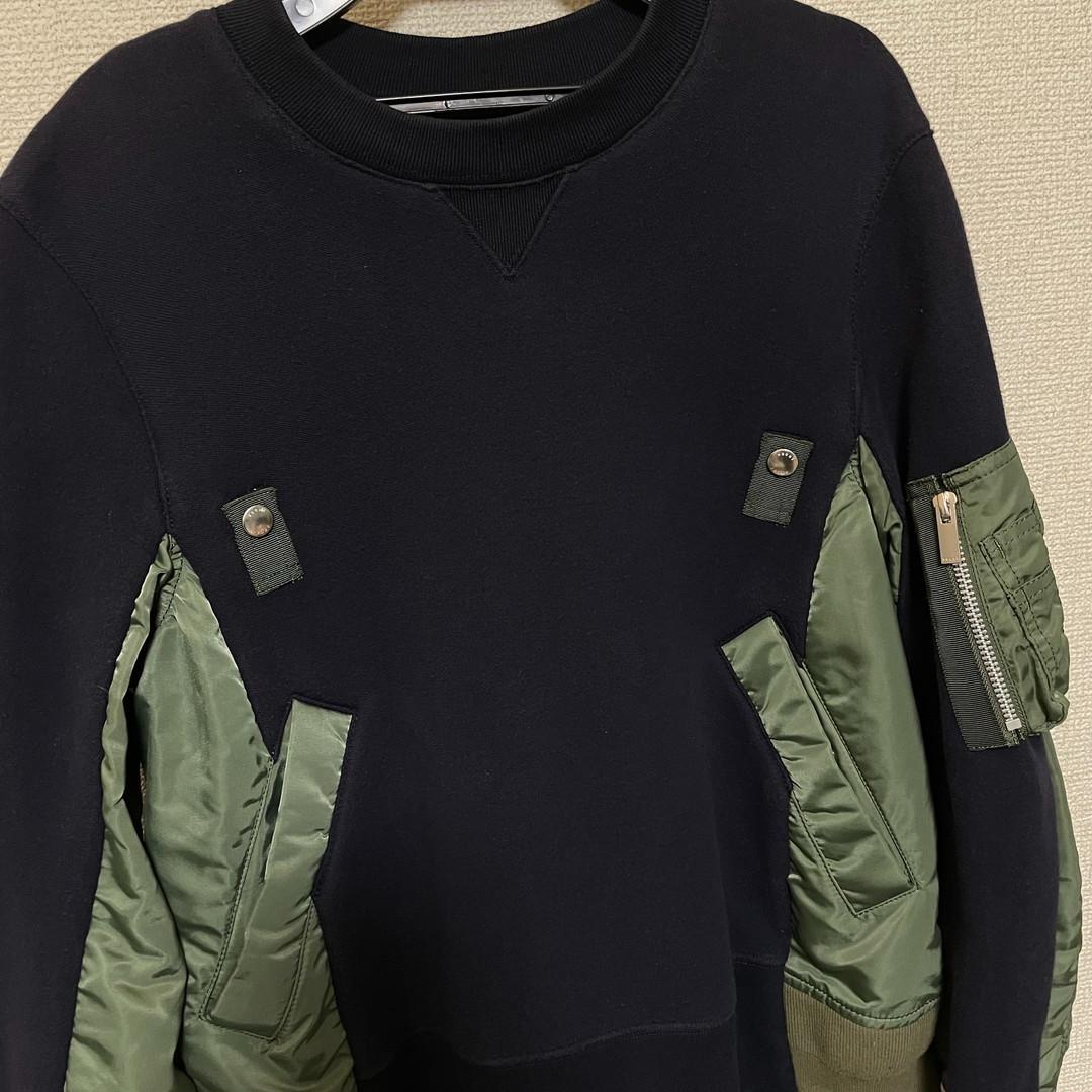 sacai サカイ　MA1　ドッキング　スウェット　ミリタリーコートパーカー