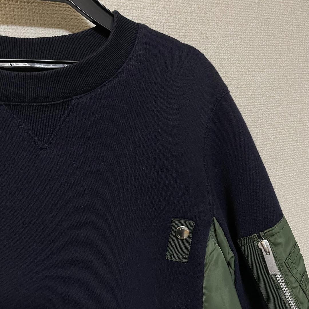 sacai サカイ　MA1　ドッキング　スウェット　ミリタリーコートパーカー