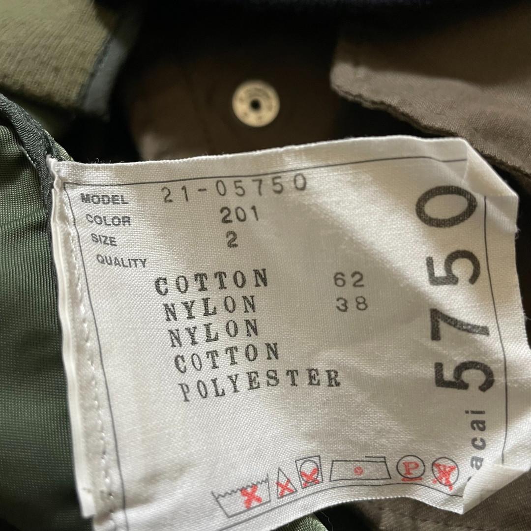 sacai サカイ　MA1　ドッキング　スウェット　ミリタリーコートパーカー