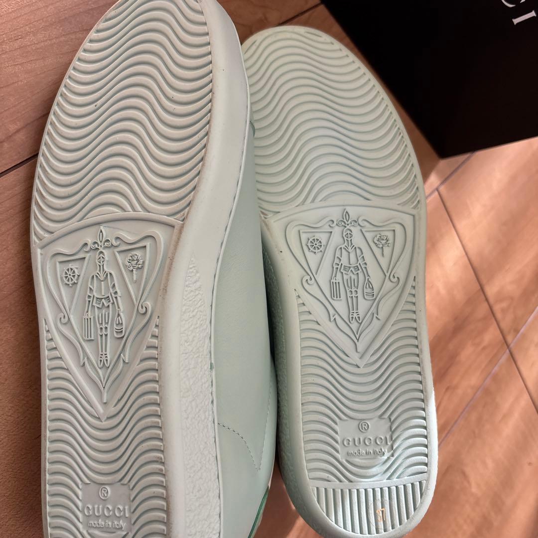 リGUCCI ミントグリーン スニーカー　新品　24センチ