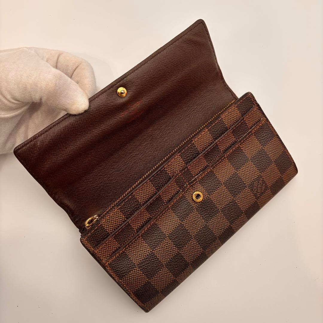 【鑑定済み】ルイヴィトン✨ダミエ 長財布 10枚✨ポルトフォイユサラ