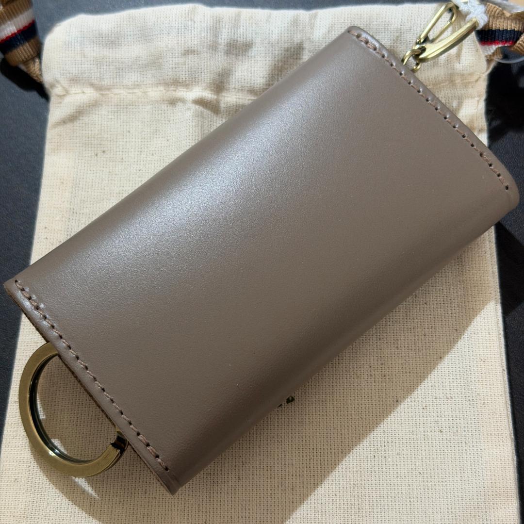 【新品未使用】イルビゾンテ キーケース グレー　ショッパーセット