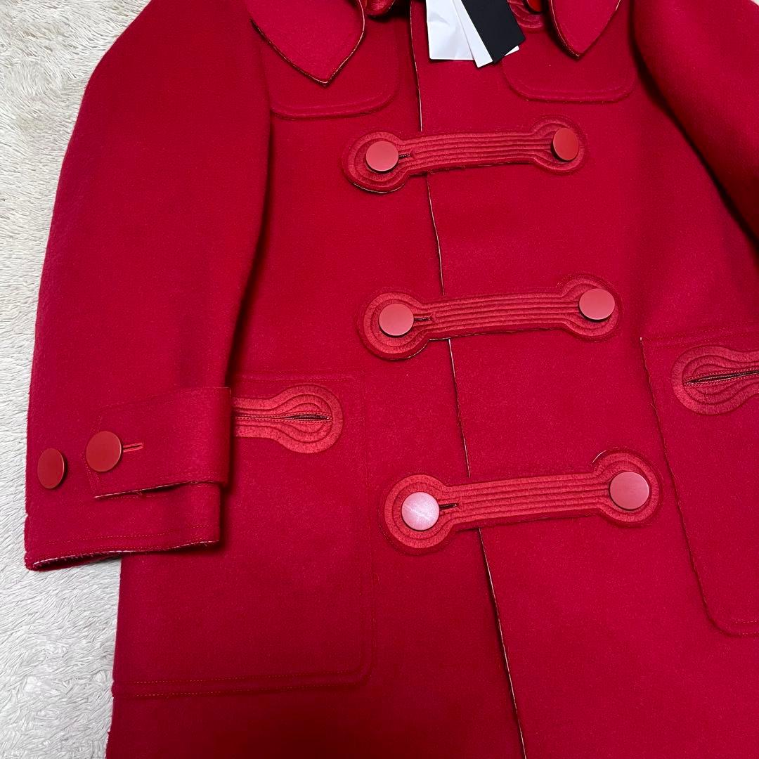 ●未使用タグ付き●MEGMIURA・メグミウラ●ダッフルコート●赤色・36サイズ