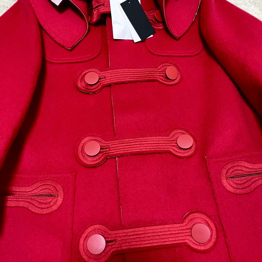 ●未使用タグ付き●MEGMIURA・メグミウラ●ダッフルコート●赤色・36サイズ