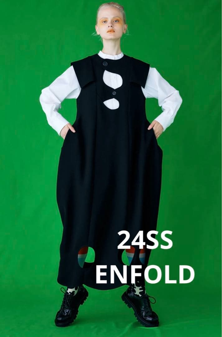 ENFOLD ワンピース　ジャンパー　スカート　ブラック　36