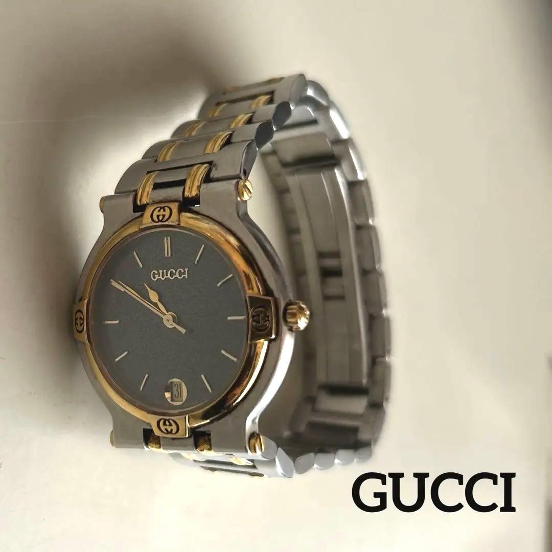 極美品 GUCCI グッチ　腕時計 9000M クォーツ ゴールド 稼働品