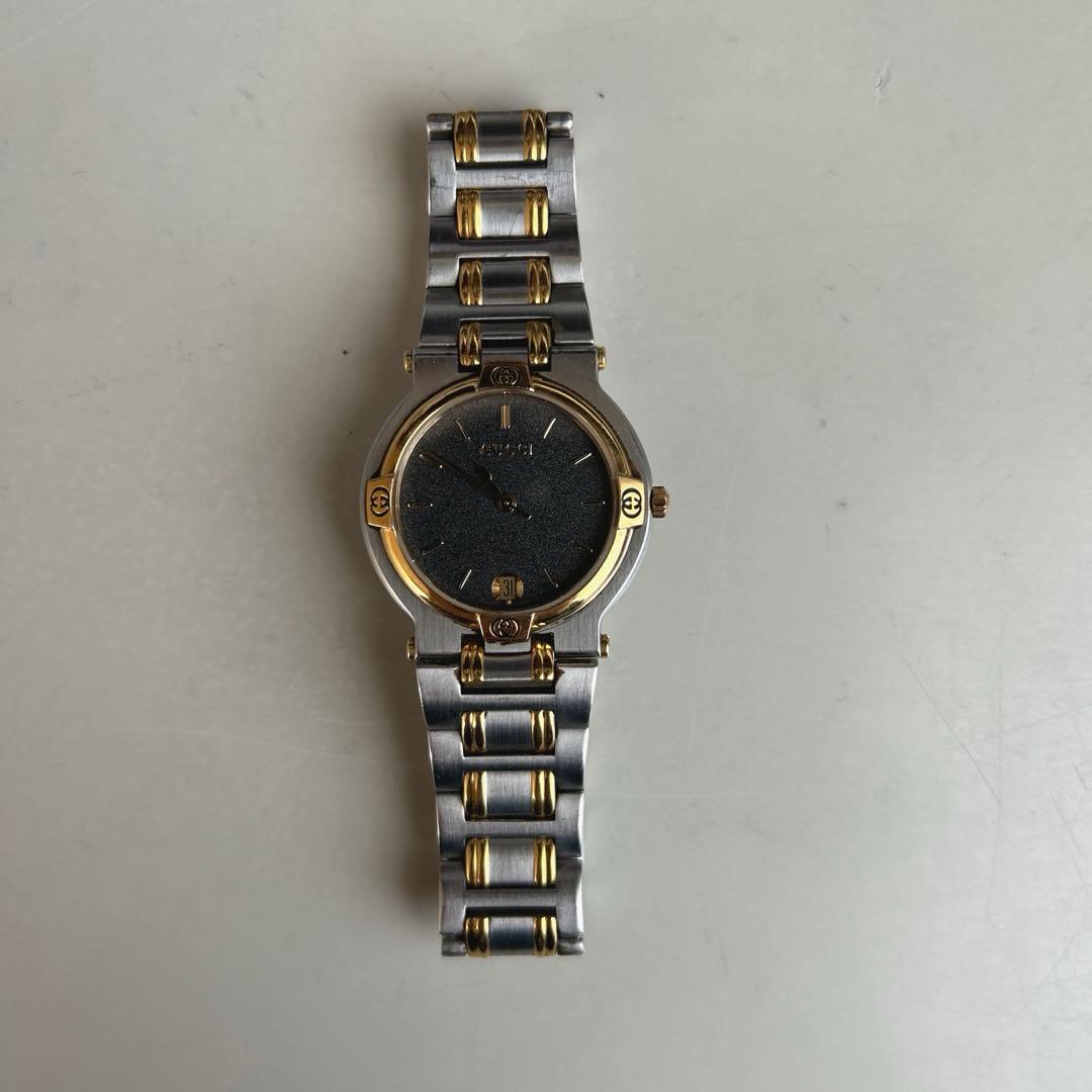 極美品 GUCCI グッチ　腕時計 9000M クォーツ ゴールド 稼働品