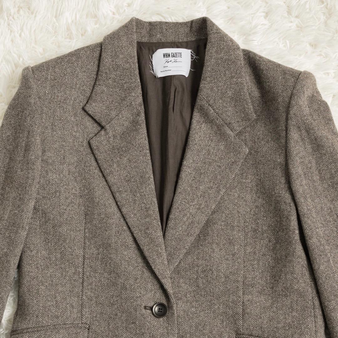 Whim Gazette 長谷川京子さんコラボ ヘリンボーンテーラードジャケット