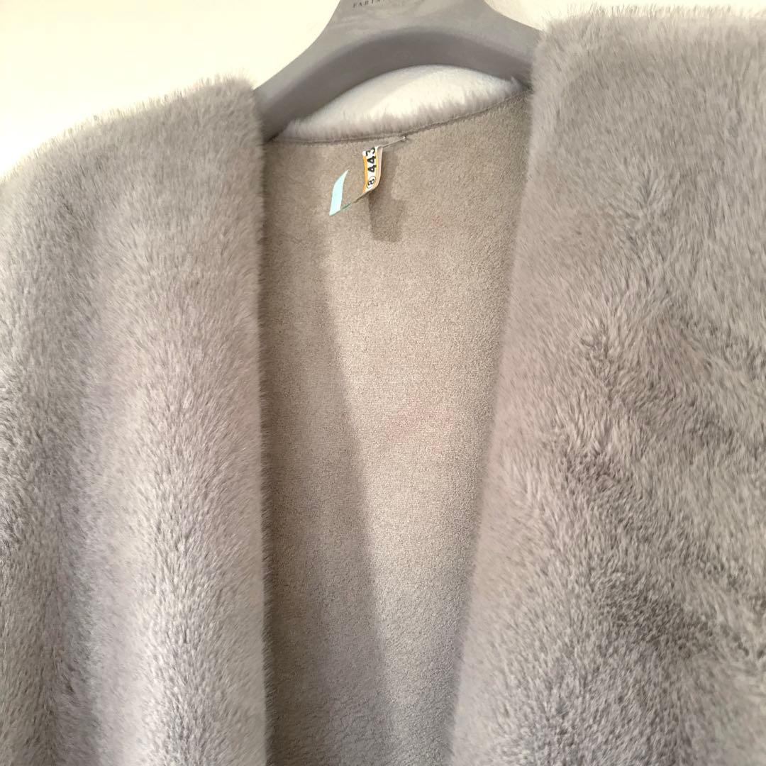 インゲボルグ 高級ジレ ロング マキシワンピ フェイクファー コート アウター