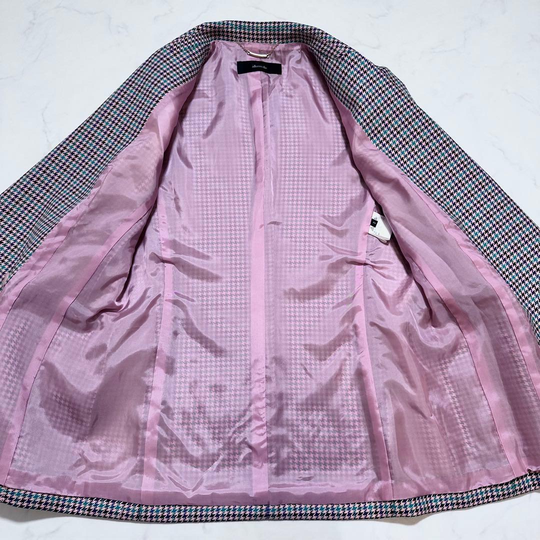 完売品✨アルアバイル リオペルカラーチェックダブルジャケット 現行品 ピンク 2