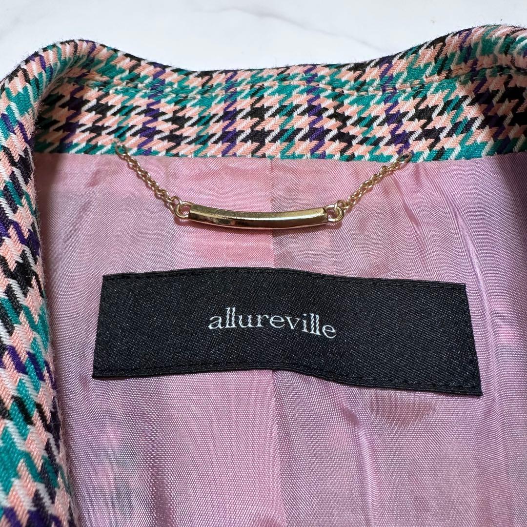 完売品✨アルアバイル リオペルカラーチェックダブルジャケット 現行品 ピンク 2