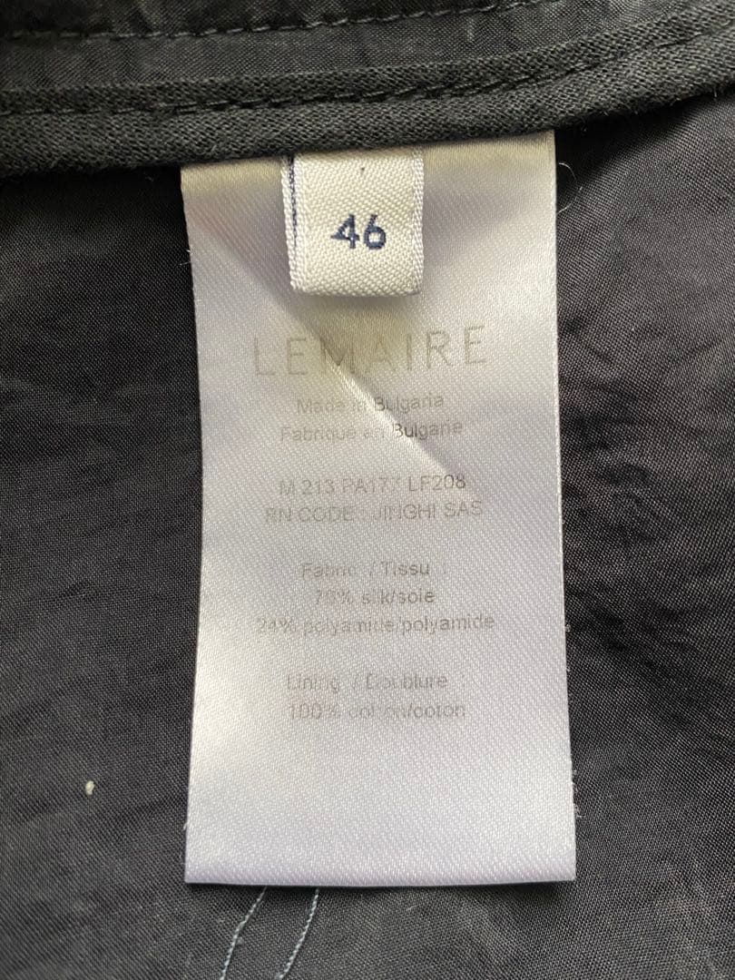 LEMAIRE シルクナイロンパンツ 46 ブラック