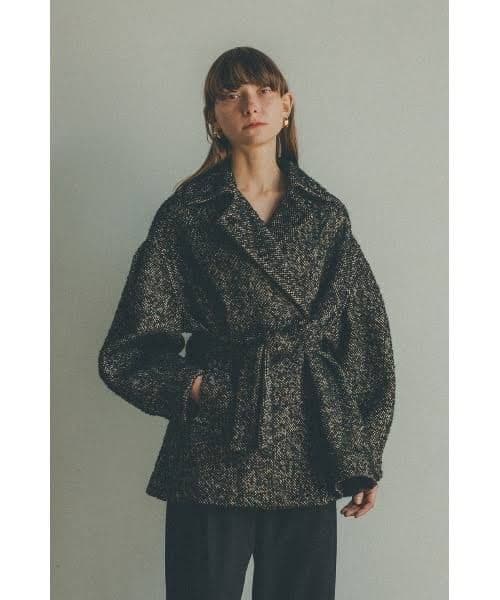 CLANE クラネ MIX LOOP TWEED BOX COAT