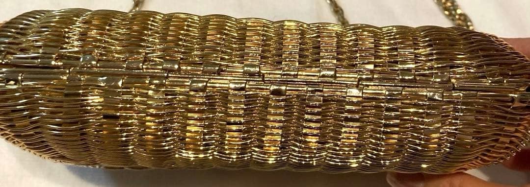 Rodo メタル　かごバック　2way ゴールド　クラッチバッグ　ヴィンテージ