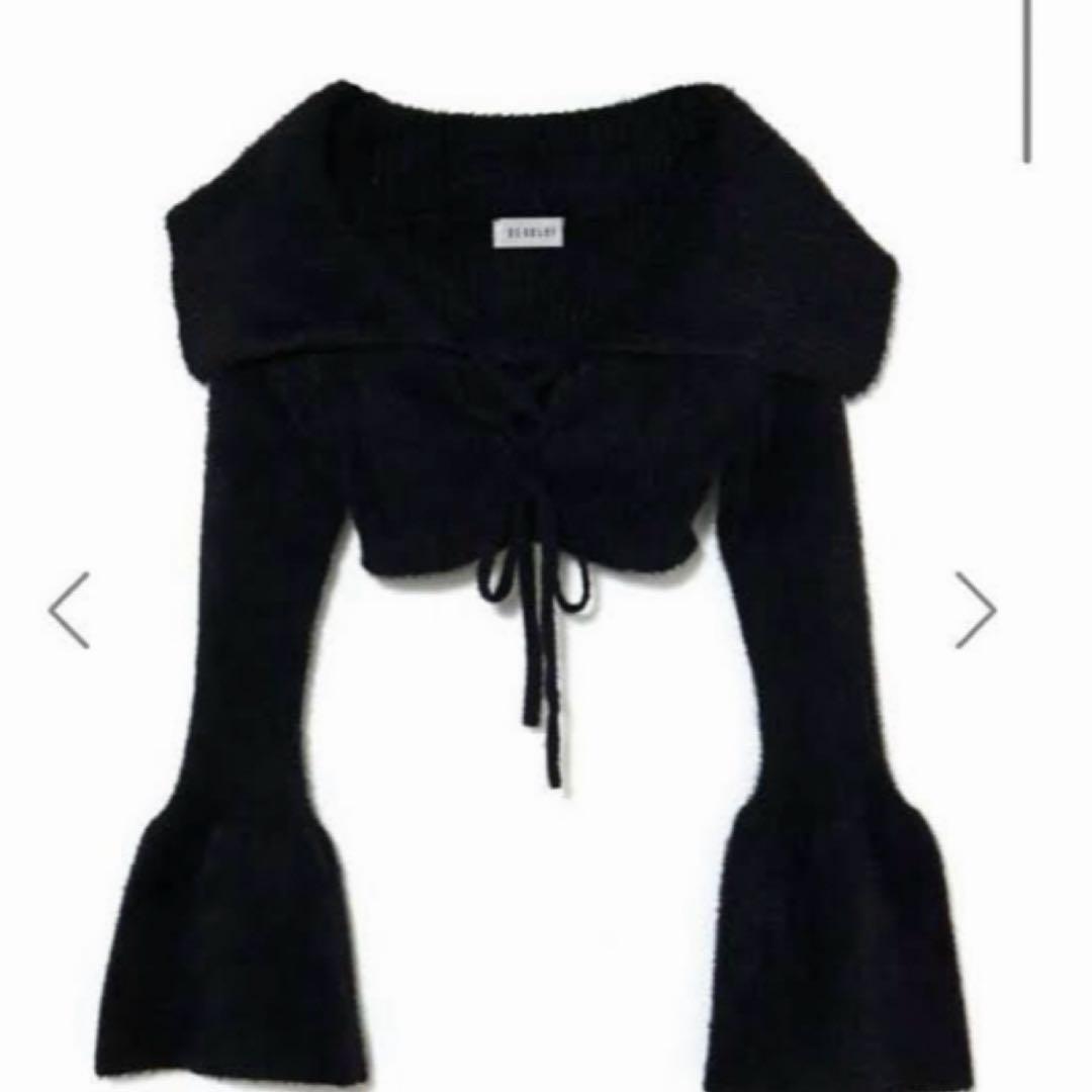 BUBBLES バブルス レースアップニットワンピース