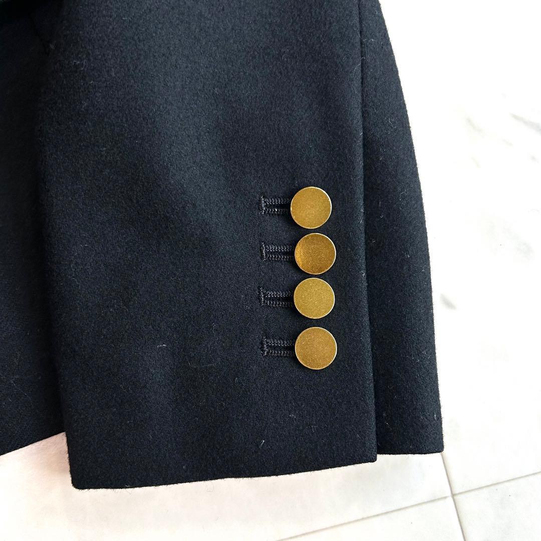 アルアバイル 金釦 テーラードジャケット シングルブレスト 黒 サイズ2