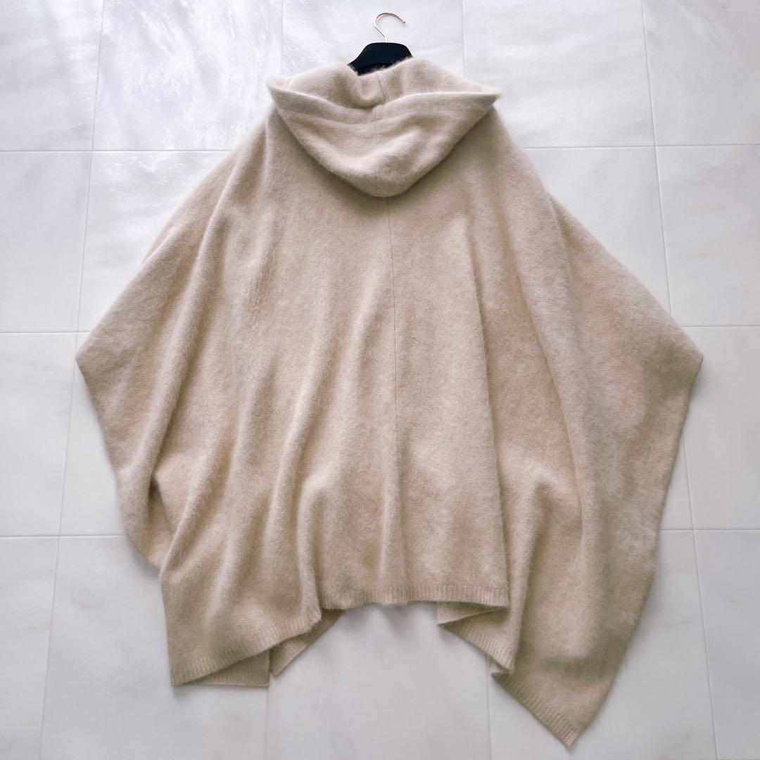 美品✨ロンハーマン ラクーンファー ポンチョ ケープ コート フード ベージュ