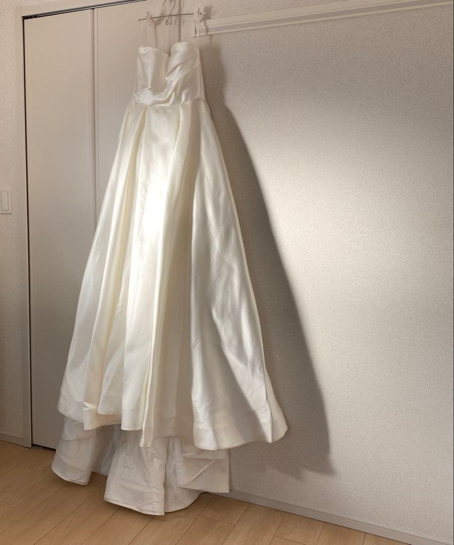 ミカド風サテン ウエディングドレス (W259)