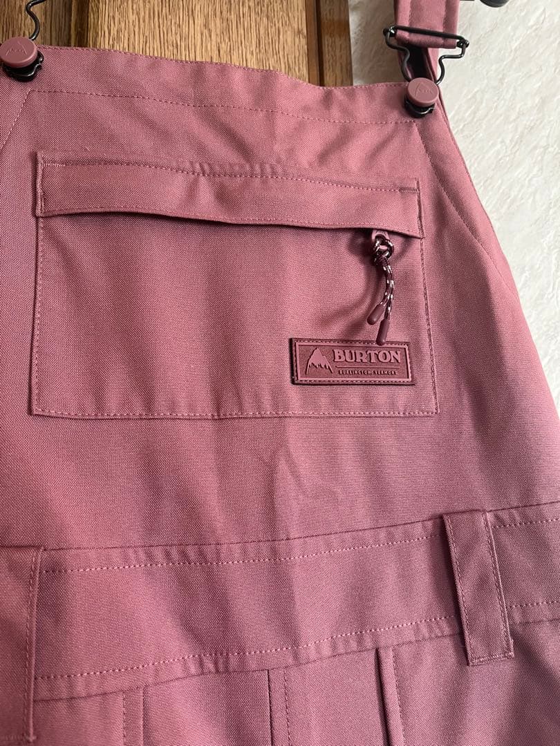 【美品】BURTON スノーボードウェア ビブパンツ XS ピンク